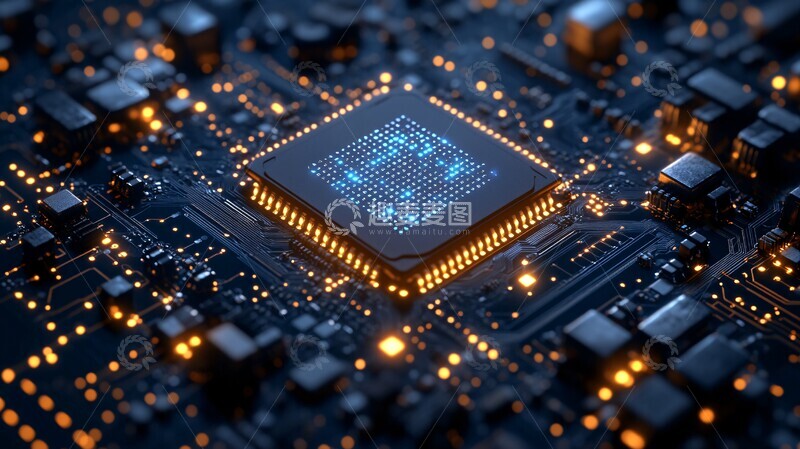 高清大图下载【趣麦麦图】未来芯片数据流