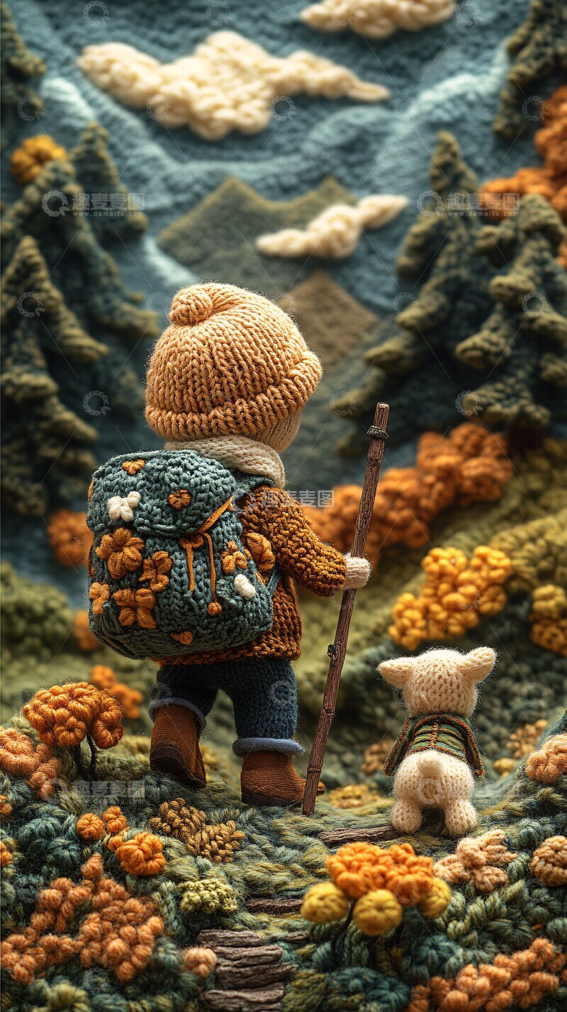 高清大图下载【趣麦麦图】羊毛男孩与小狗2