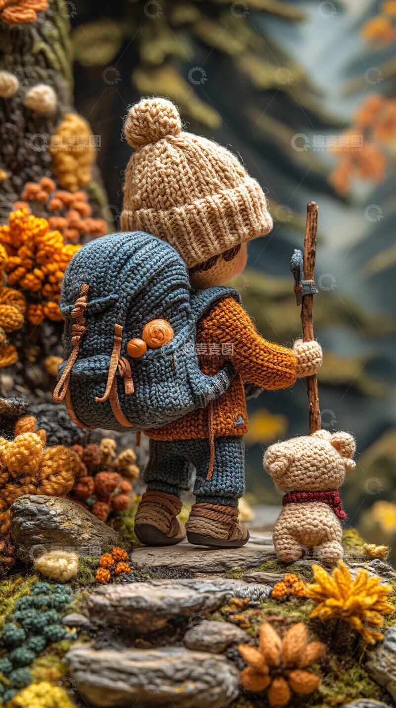 高清大图下载【趣麦麦图】羊毛男孩与小狗