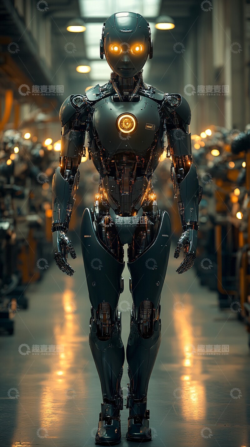 高清大图下载【趣麦麦图】机器人生产线10