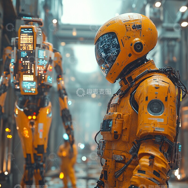 高清大图下载【趣麦麦图】人机协作建筑现场1