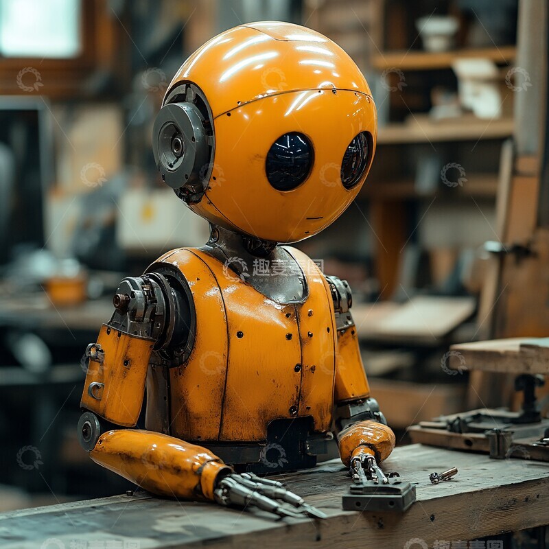 高清大图下载【趣麦麦图】机器人使用抛光机1