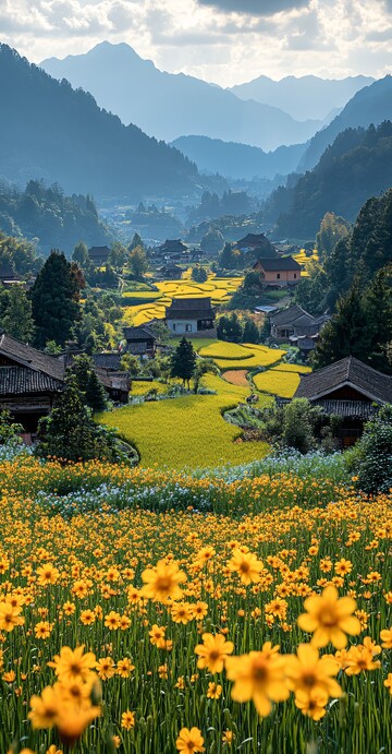 稻田秋色与金色麦田3