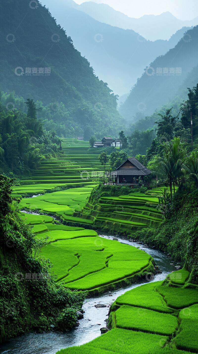 高清大图下载【趣麦麦图】青山绿水人家3