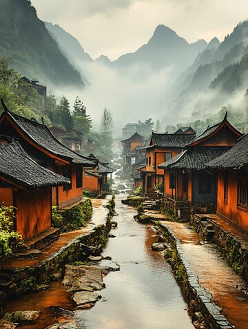 古村水乡古村水乡山峦1