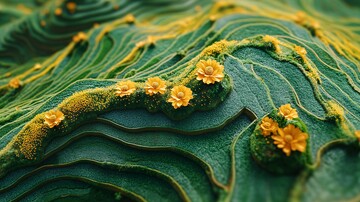 稻田丰收季稻田稻谷梯田