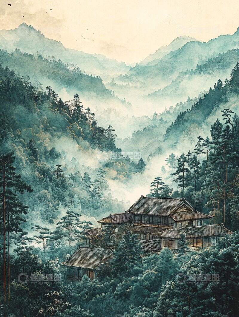 高清大图下载【趣麦麦图】云南民族森林版画1