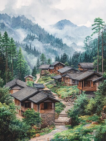 云南民族森林版画