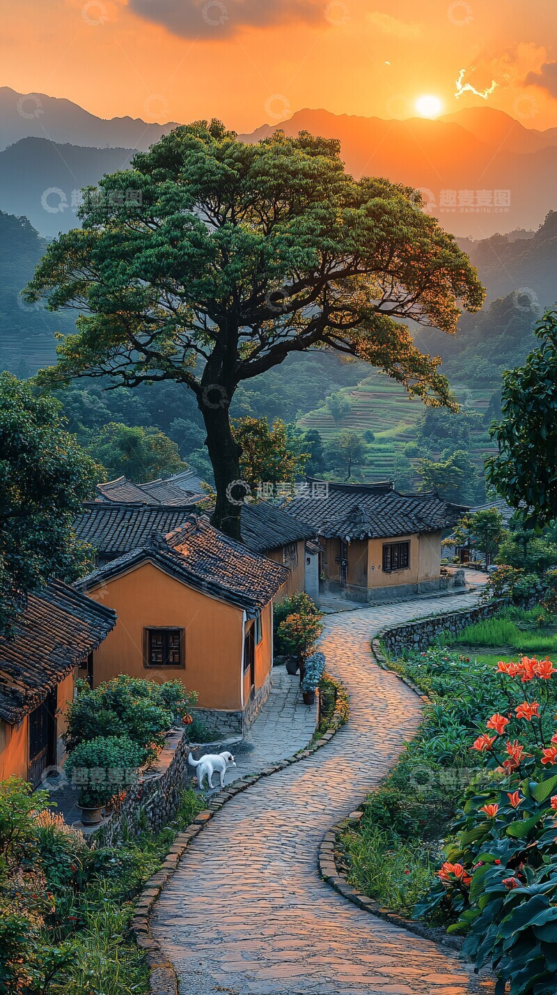 高清大图下载【趣麦麦图】古樟路曲小院2