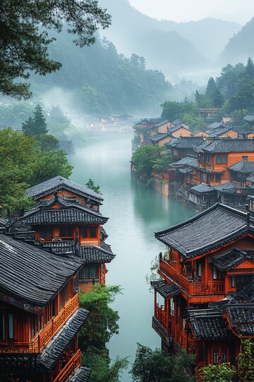 河畔古镇河畔古镇建筑2