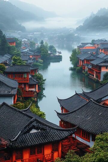 河畔古镇河畔古镇建筑1