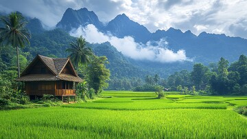 稻田山景稻田山景热带2