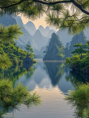 山水倒影山水倒影山峰3