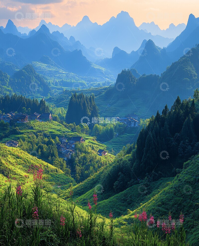 高清大图下载【趣麦麦图】山景与现代设计1