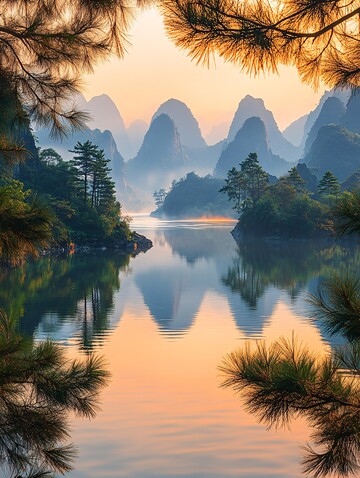 山水倒影山水倒影山峰1