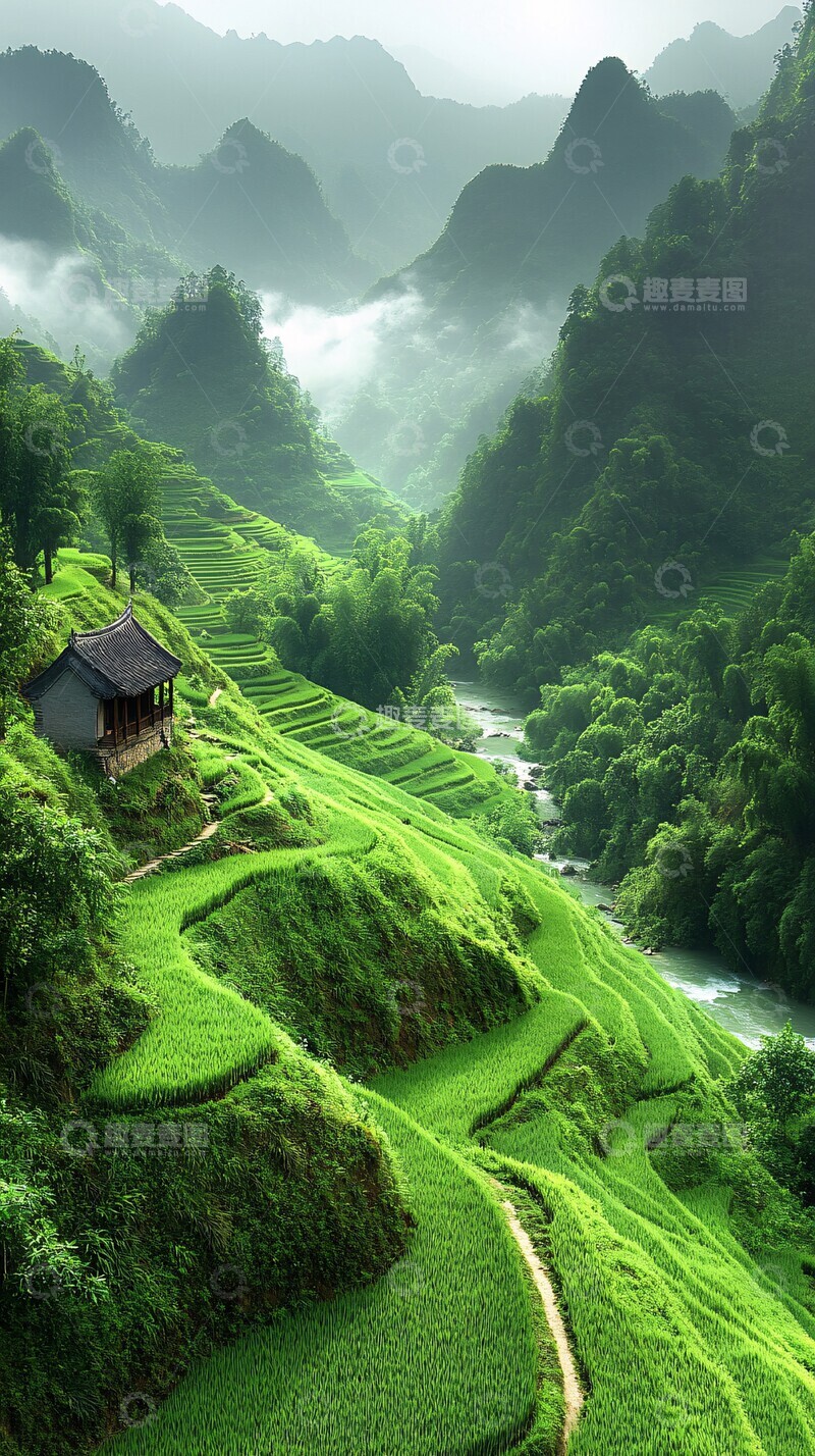 高清大图下载【趣麦麦图】山水田园风光46