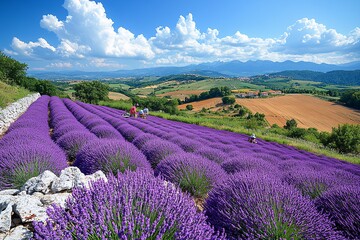 薰衣草花海农耕图2