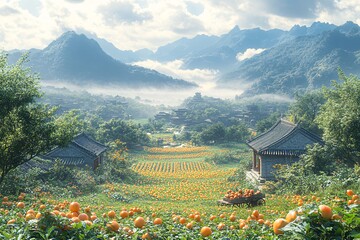 梯田与古道梯田古道陶瓷1