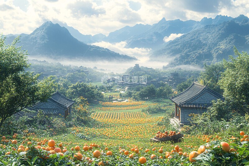 高清大图下载【趣麦麦图】梯田与古道梯田古道陶瓷1