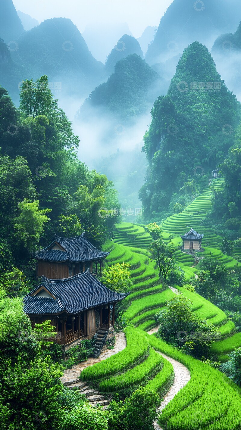 高清大图下载【趣麦麦图】山水田园风光45