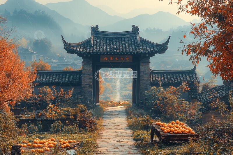 高清大图下载【趣麦麦图】梯田与古道梯田古道陶瓷