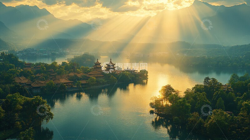 高清大图下载【趣麦麦图】云流光影阳光天空景色1