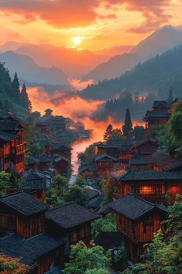 云雾中的金光小屋