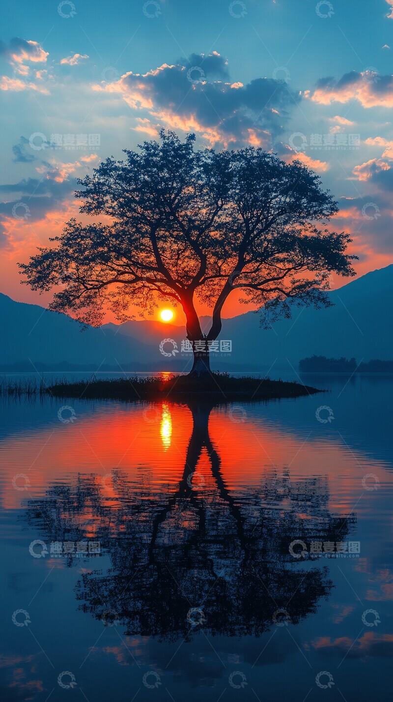 高清大图下载【趣麦麦图】夏日乡村晚景