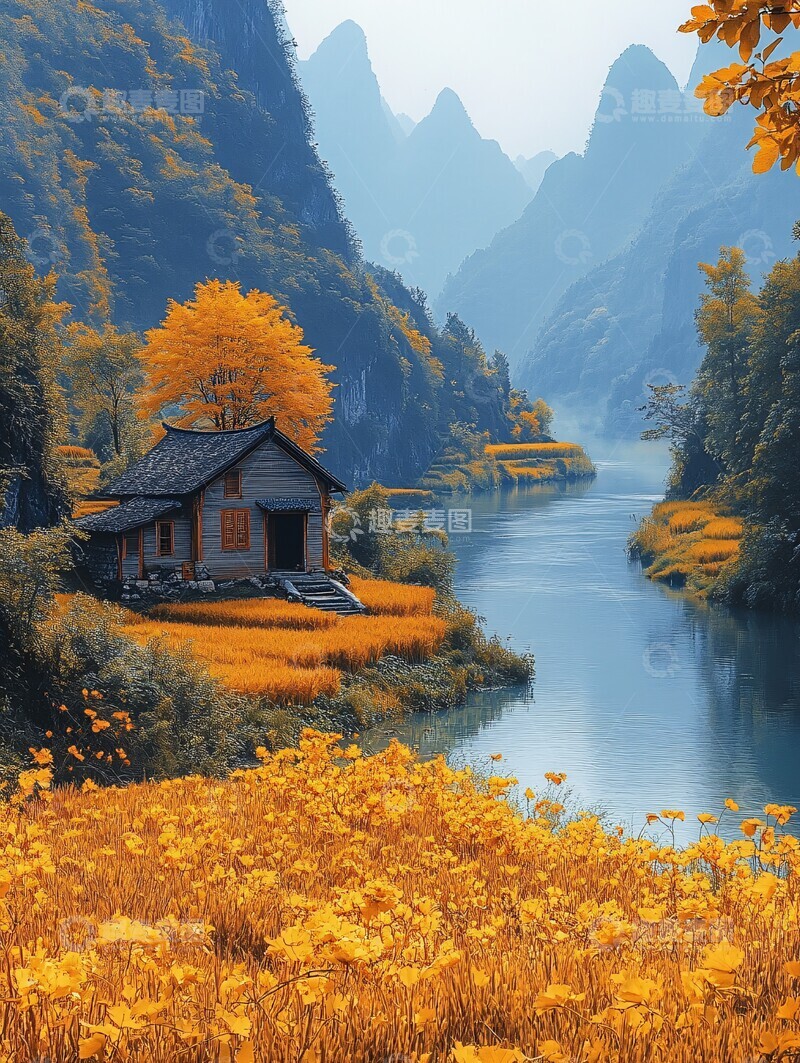 高清大图下载【趣麦麦图】金色稻田秋色映