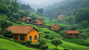 绿野山间古村景3