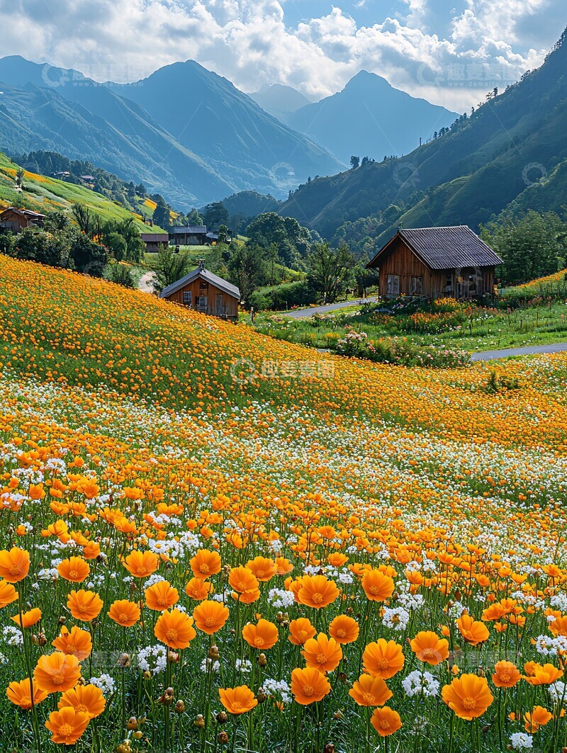 高清大图下载【趣麦麦图】秋日草地与花海2