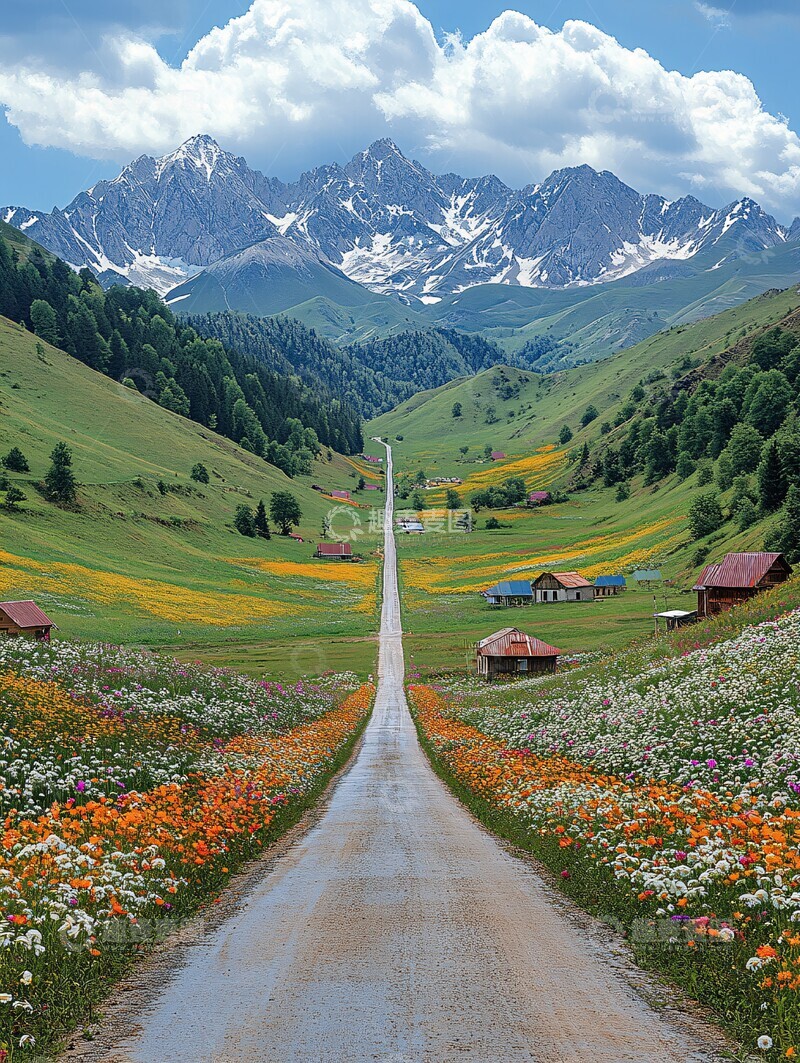 高清大图下载【趣麦麦图】秋日草地与花海1