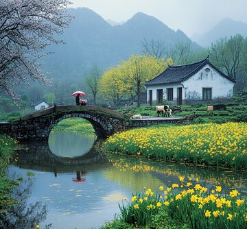 春雨中的田园牧歌2