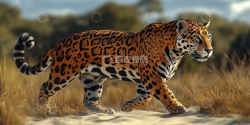 高清大图下载【趣麦麦图】美洲豹悠然行走2