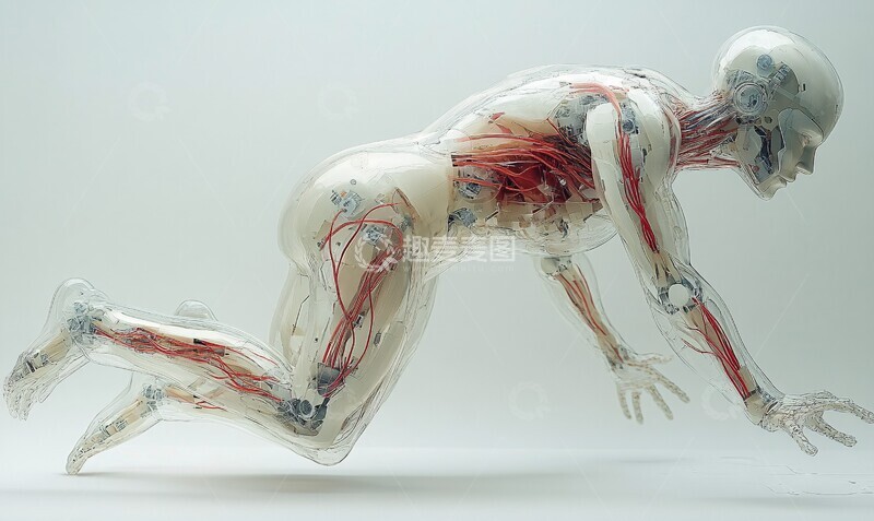 高清大图下载【趣麦麦图】白色机器人全身图1