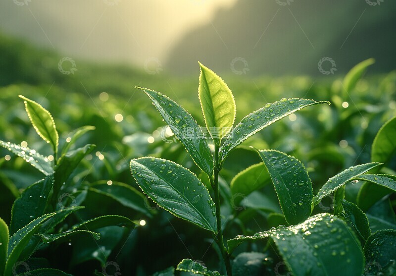 高清大图下载【趣麦麦图】茶园阳光美景1