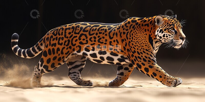 高清大图下载【趣麦麦图】美洲豹悠然行走