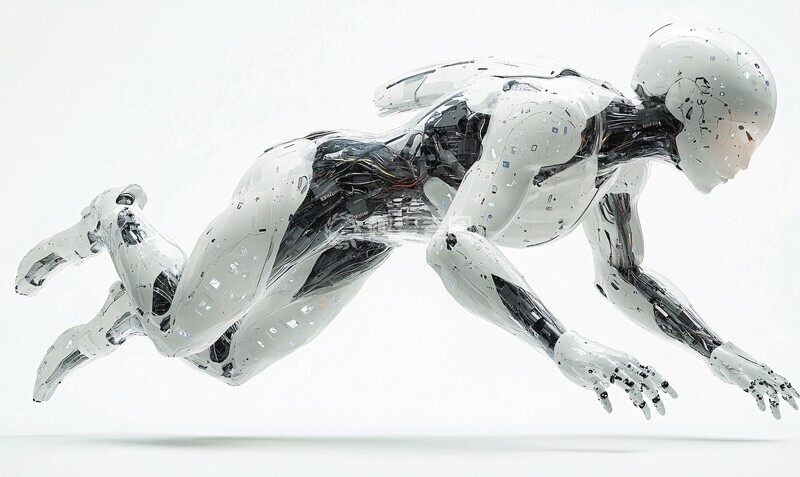 高清大图下载【趣麦麦图】白色机器人全身图