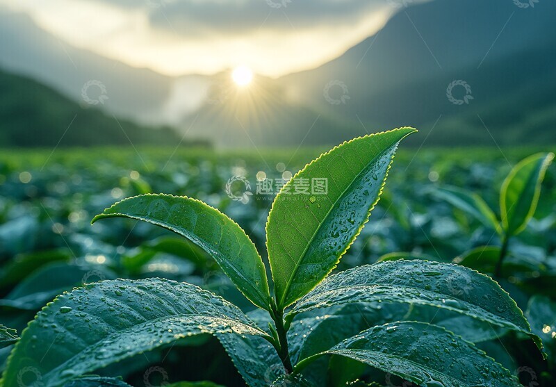 高清大图下载【趣麦麦图】茶园阳光美景3