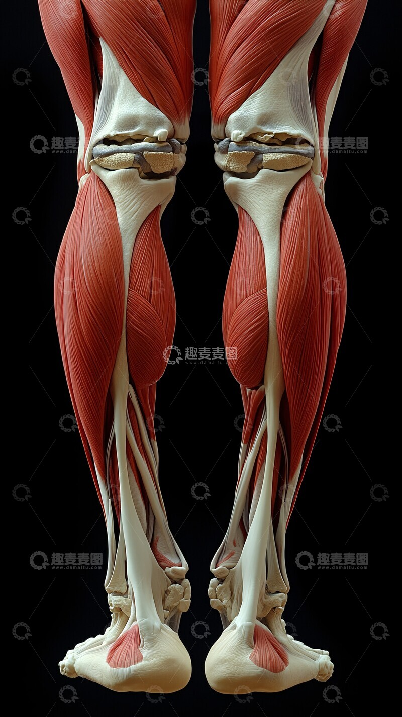 高清大图下载【趣麦麦图】红四头肌解剖图2