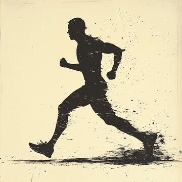 奔跑的剪影奔跑剪影简约1