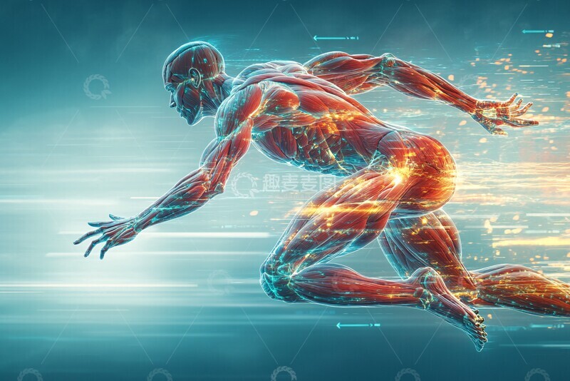 高清大图下载【趣麦麦图】肌肉运动示意图1