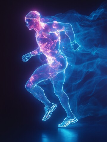 透明人跑图透明数字广告