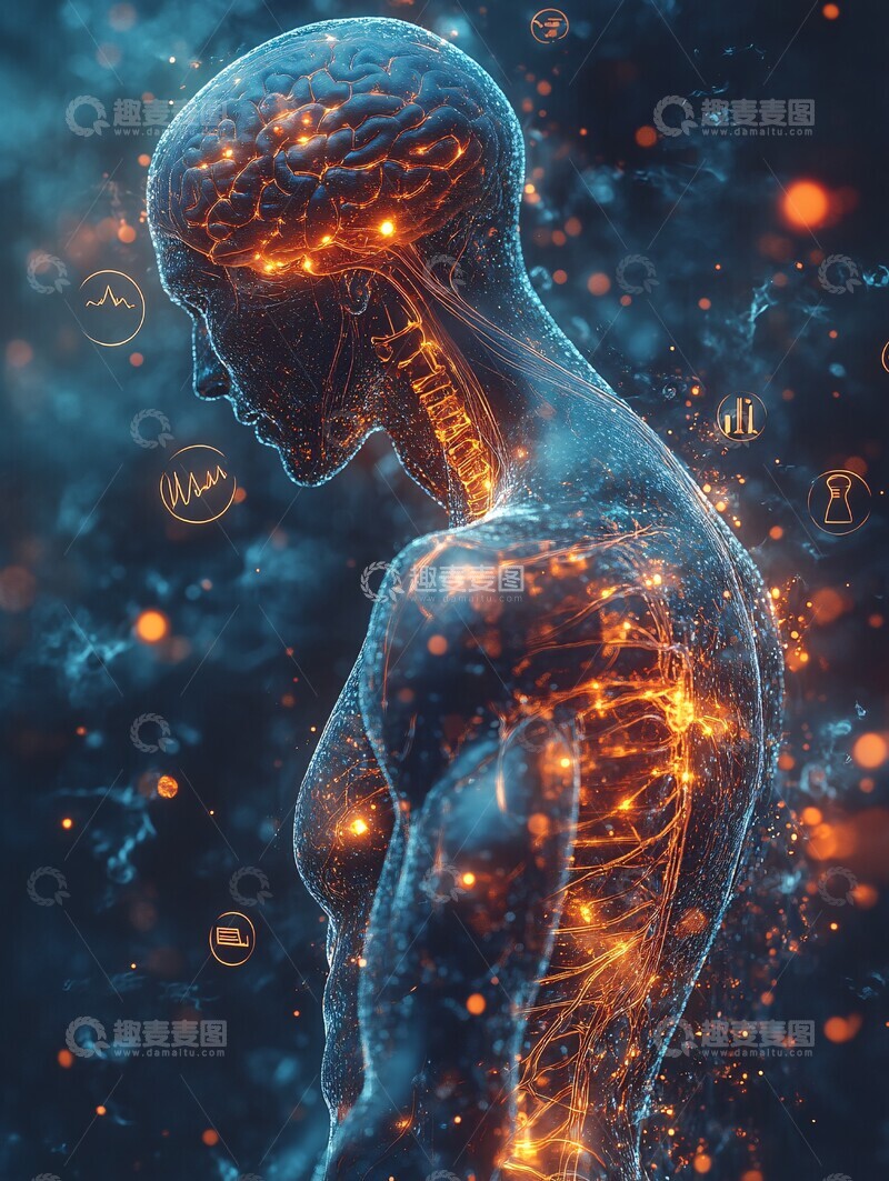 高清大图下载【趣麦麦图】人体炎症示意图