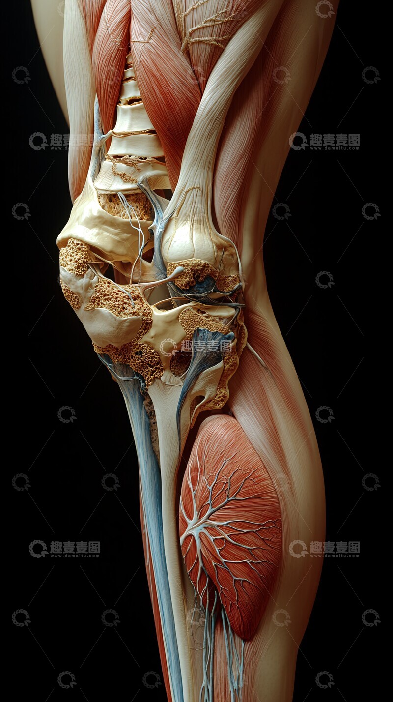 高清大图下载【趣麦麦图】红四头肌解剖图1