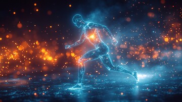 跑步关节疼痛示意