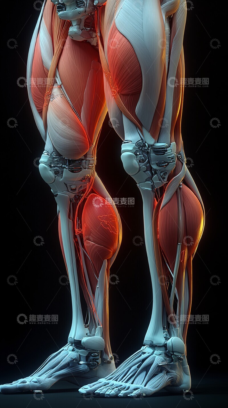 高清大图下载【趣麦麦图】红四头肌解剖图
