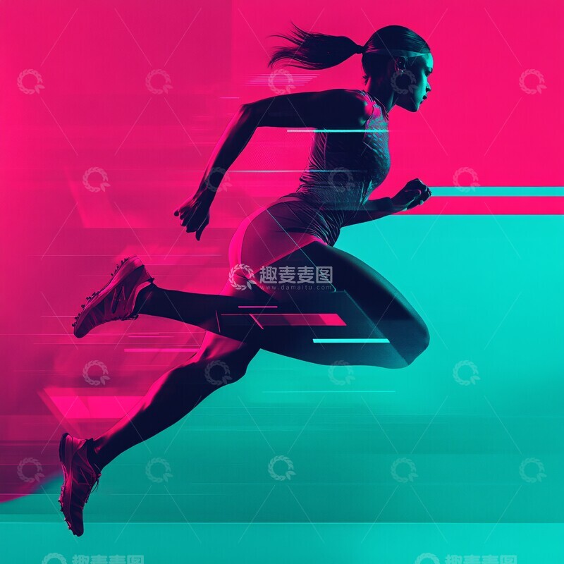 高清大图下载【趣麦麦图】运动员数据采集2