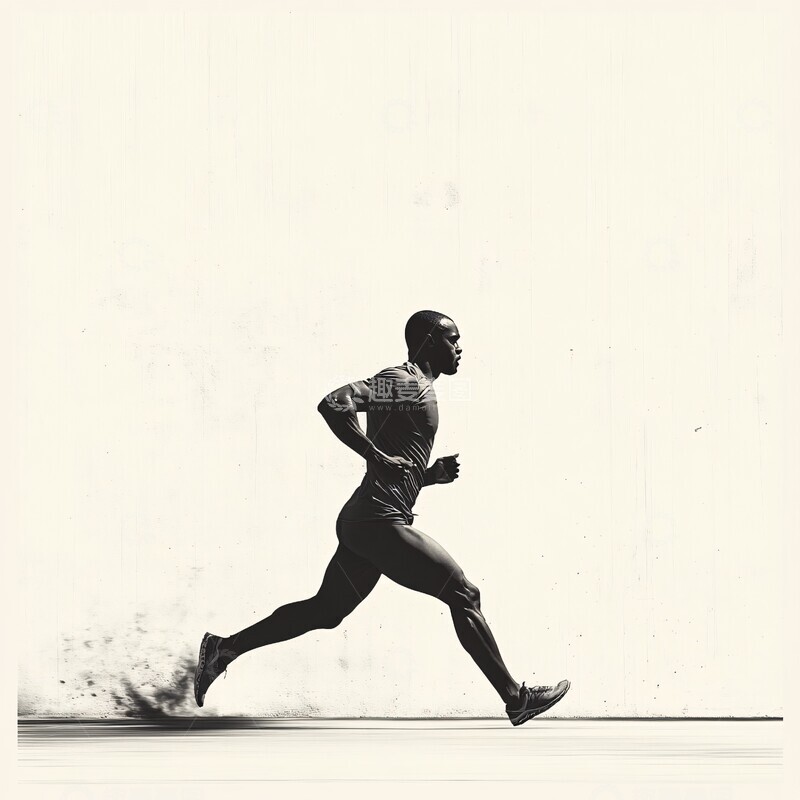高清大图下载【趣麦麦图】奔跑的剪影奔跑剪影简约2