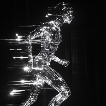 激光人像侧面跑步2